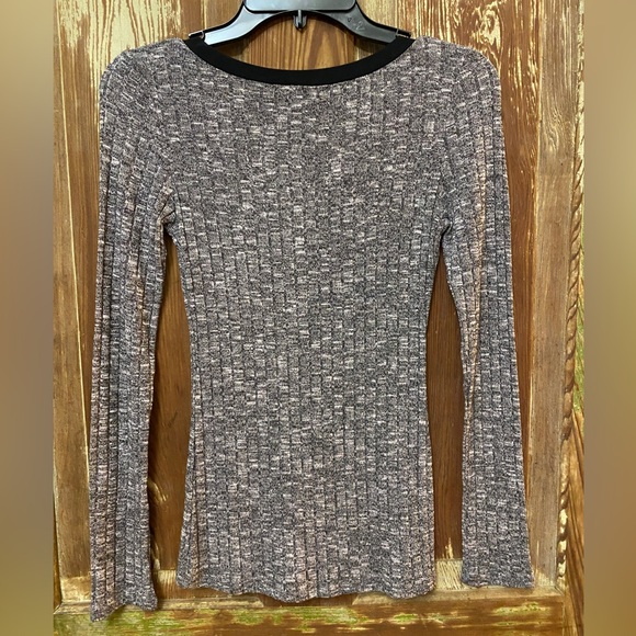 Tweed Look Black and White Fitted Sweater - Picture 2 of 3